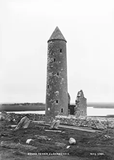 Round Tower Ireland Drucke: Round Tower, Clonmacnois