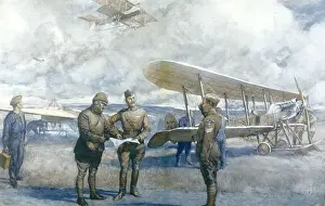 Drucke von Der Königliche Flugkorps wird als neue Truppendivision der britischen Streitkräfte gegründet. Datum: 1914 Flugzeuge Und Luftfahrt Drucke: Königliche Fliegerkorps Gegründet