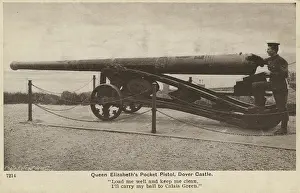 Drucke von Königin Elisabeths Taschenpistole, Dover Caste, Dover, Kent Dover Drucke: Der königliche Aufzug durch London.