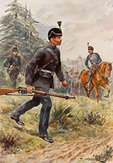 Drucke von Die königliche Schottische Nr. IV und V Bataillon, Königinstheater von Edinburgh Ziehende Königlich Schottische Graue Drucke: Königlich-Scottische Gardeinfanterie