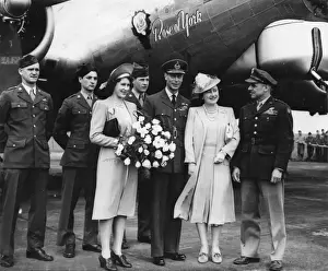 King George VI And Queen Elizabeth Drucke: Royal Visit to the USaF