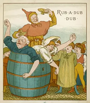 Nursery Rhyme Illustrations Drucke: Rub a Dub Dub / Bell