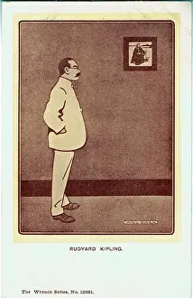 Drucke von Karten der Werbungszeitung von Joseph Rudyard Kipling (30 Dezember 1865 - 18 Januar 1936), englischer Journalist, Kurzgeschichtenschreiber, Dichter und Romanautor Rudyard Kipling Drucke: Rudyard Kipling von Will Owen