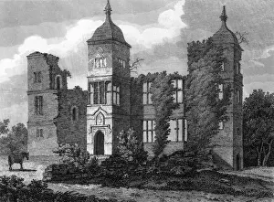 England Drucke: Ruinen von Brambletye-Haus, nahe East Grinstead, Sussex