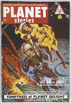 Vintage Science Fiction Posters Drucke: LAST RUN ON VENUS