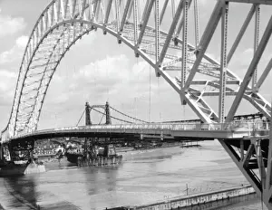 Lancashire Drucke: Brücke Runcorn-Widnes
