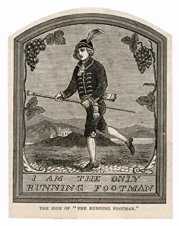 Vintage Pub Signage UK Drucke: Running Footmen