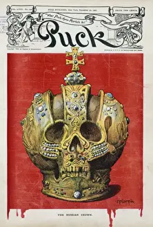 Puck Magazine Illustrations Online Drucke: The Russian crown
