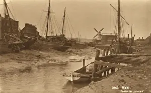 Vintage Sailing Boats Drucke: Rye Harbour