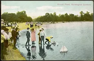 Classic British Seaside Scenes Drucke: Sailing Model Boats