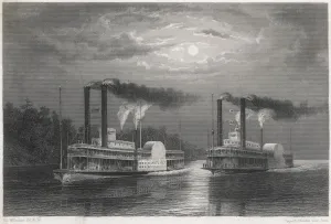 Segelschiffe Drucke: Natchez und Eclipse