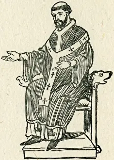 Gerahmter Druck : Heiliger Augustinus Gerahmter Druck : Heiliger Augustinus