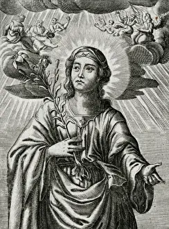 Historical Female Saints Drucke: Saint Constantia