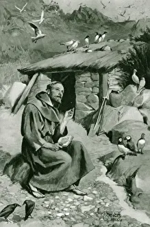 Historical Figure UK Drucke: Saint Cuthbert / Farne Isl