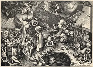 Medieval Saint Artwork Drucke: Saint at Sabbat