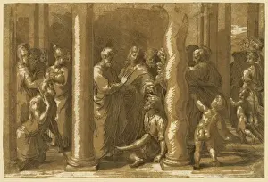 Chiaroscuro Art Drucke: Saints Peter and John curing the sick