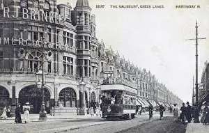 Transport Drucke: Der Salisburi-Pub im Salisbury-Hotel am Green-Lane in der Gegend von Harringay in London