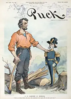 Abraham Lincoln Cartoon Drucke: In re Sampson vs. Morgan