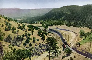 Rail Transport History Drucke: Santa Fe Apache Canyon