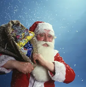 Santa Claus Image Drucke: Santa & Presents