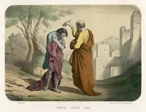 Biblical Art Prints Drucke: Saul Anointed by Samuel