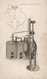 Old Steam Engine Pictures Drucke: Saverys Steam Engine