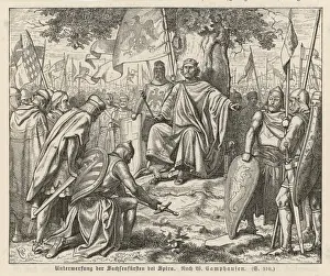 Medieval Art Prints Drucke: Saxon Princes Submit