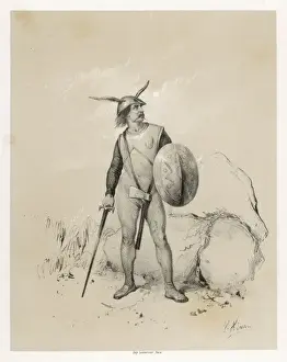 Ancient British History Drucke: A Saxon Warrior