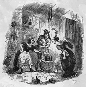Historical Theatre Images Drucke: Scene in a Green Room