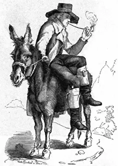 Johann Christoph Friedrich Schiller Drucke: Schiller on a Donkey