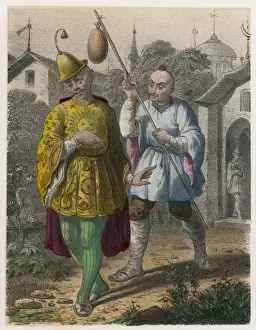 18th Century Illustrations Drucke: Scholar of Laputa