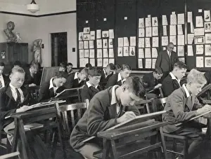 Vintage Classroom Scene Drucke: School Art Class