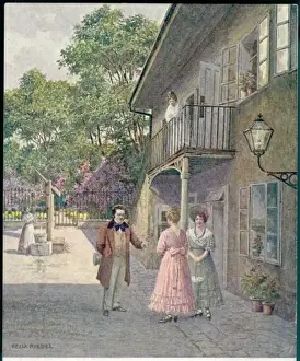 Austrian Composer Portraits Drucke: Schubert & Tscholl Sis