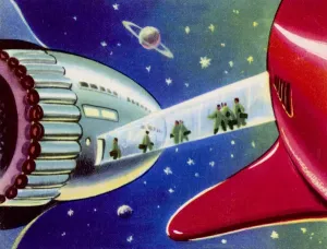 Science Fiction Drucke: Weg im Weltraum