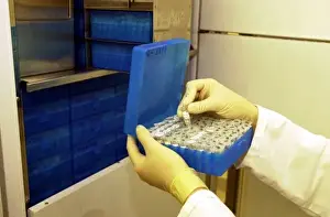Wissenschaftler, der mit Gewebekollektion arbeitet