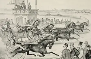 Racing Horses Drucke: Scoring or the first heat: ringing them back