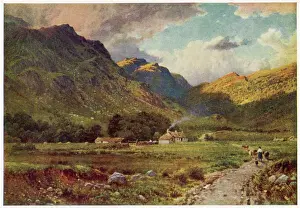 Drucke von Schottische Landschaften: ein Schäferhütte im Glen Nevis, Inverness Hochland Drucke: Schottland / Glencoe Cote