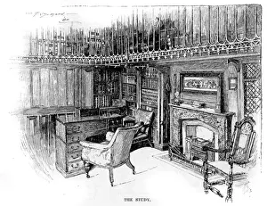 Abbotsford House Scotland Drucke: Scott / Abbotsford / Study