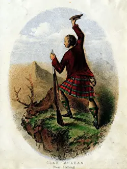 Schottische Typen - Rehjagd, Clanschloss von Maclean