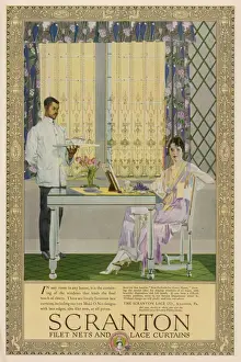 Advertising From The Past Drucke: Scranton Curtains 1919