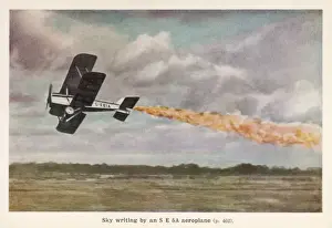 World War One Planes Drucke: Se5A Skywriting