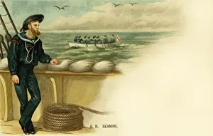 British Naval Officer Drucke: Seaman aboard ship