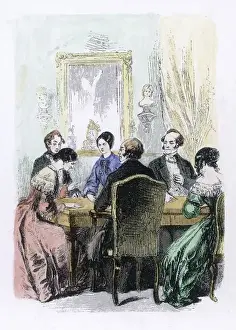 Spiritualism History Drucke: SEANCE 1850S