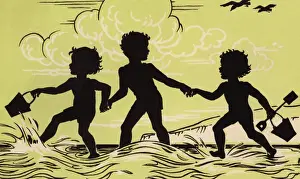 Children At The Beach Drucke: At the Seaside