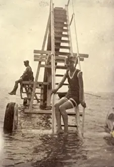 Vintage Diving Equipment Drucke: Seaside Diving Machine