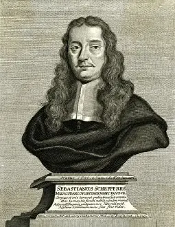 Drucke von Sebastian Scheffer Deutscher Wissenschaftler Geburt: 1631 - Tod: 1686 Berühmte Erfinder Und Wissenschaftler Drucke: Sebastian Scheffer