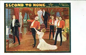 Drucke von Ein Werbepostkarte für Second To None von Walter Howard. Erste Produktion am Junction Theatre in Manchester am 1.April und West London Theatre am 19.August 1907 Königlich Schottische Graue Drucke: Zweite zu nichts von Walter Howard