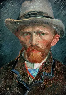 Drucke von Vinzent van Gogh (1853 - 1890). Niederländischer Maler . Selbstporträt, 1887 . Rijksmuseum . Amsterdam , Holland Zeitgenössische Kunst Drucke: Selbstporträt, 1887 von Vincent van Gogh (1853-1890)