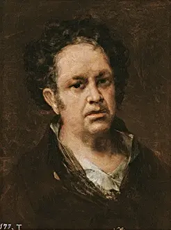 Spanish Historical Art Drucke: Self-Portrait, Goya