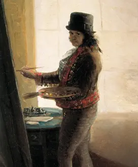 Spanish Historical Art Drucke: Self Portrait in the Studio